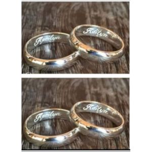 (GRATIS UKIR NAMA) CINCIN COUPEL TITANIUM GRATIS BOX