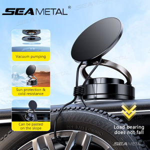 SEAMETAL Vacuum Phone Holder: Magnetic Phone Stand & Foldable Car Mount