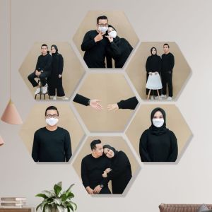 TERMURAH/CETAK FOTO HEXAGONAL 7 PCS