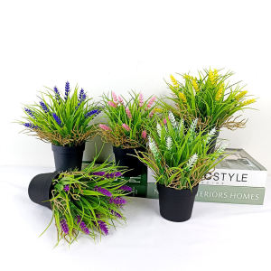 Tanaman Grass Lavender Artificial Plastik Bunga Rumput Dekorasi Rumah Cafe Ornamen Hias PBP190