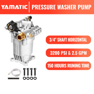 YAMATIC 3/4" Shaft Horizontal Pressure Washer Pump 3200 PSI 2.5 GPM Replacement Pump for Power Washer