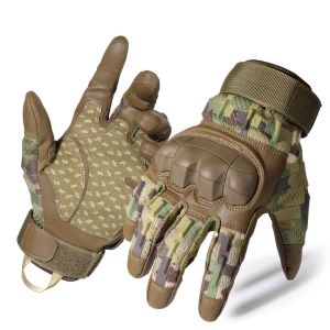 Touch Screen Cycling Gloves PU Leather Tactical Airsoft Hunting Shooting Hiking Bicycle Outdoor Sport Riding Bike Protective Men