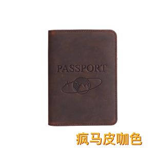 NEW ARRIVAL RFID Genuine Leather Engraved Passport Holder High Quality Passport Cover Multifunction Travel Wallet (W-055)