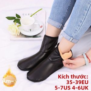1 Đôi Tất Nữ Giữ Ấm Dày Dặn Chống Gió Chất Liệu Nhung Mềm Mại Thích Hợp Cho Hoạt Động Ngoài Trời Dưới Tuyết Và Mang Trong Nhà Chất Liệu Polyester Dệt Kim Mềm Mại Thích Hợp Cho Mùa Đông.
