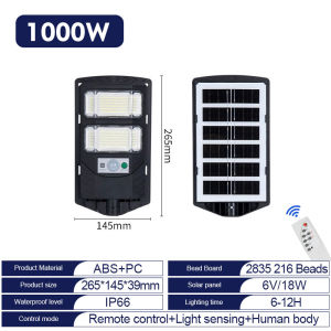 LIKHA Solar Light Outdoor Waterproof Original LED Solar Street Light Suitable for Courtyard Alley Roads with Intelligent Motion Sensor