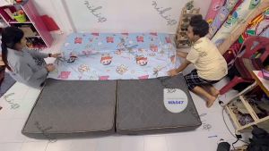 ชุดผ้าปูที่นอน 5 ชิ้นงานไทย ขนาด 3 ฟุต ลายตรงที่นอน