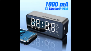 Bannixing Jam Alarm Clock with Bluetooth Active Speaker TF AUX FM