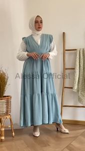 Gamis Triyana Crinkle Airflow / Gamis Modern Lebaran Mewah / Gamis Crinkel Terbaru Premium / Gamis Wanita Dewasa simpel Viral / Baju Muslim Model Baru / Terlaris / Bisa COD