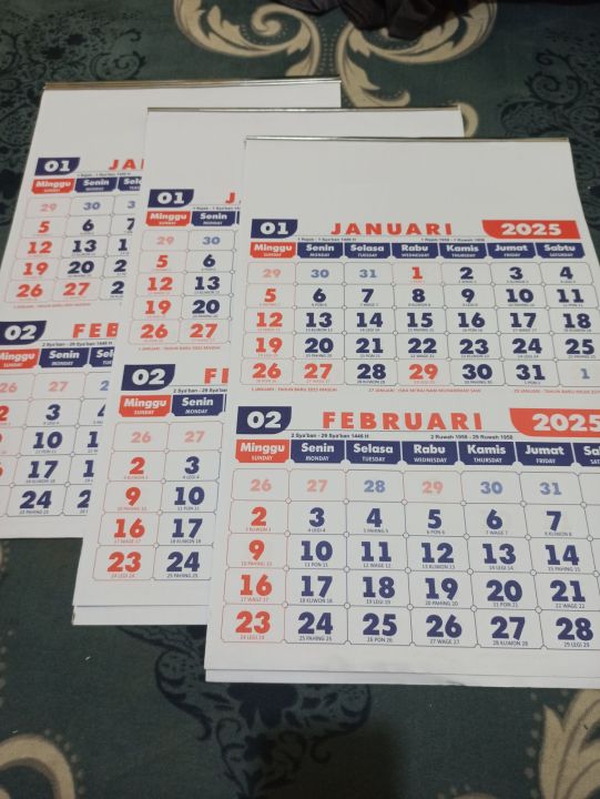 kalender dinding 2 bulanan 2025 / kalender kerja 2 bulanan 2025