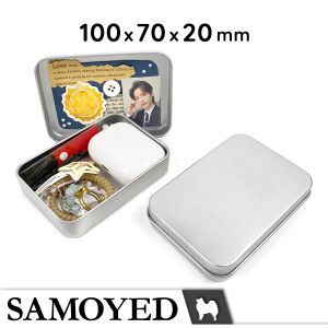 Tempat / Kotak Kaleng / Besi / Penyimpanan Kecil Serba Guna / Tin / Tinplate Case / Storage Box 10 x 7 x 2 cm Samoyed TNPX-A-1007020 (Kartu / Aksesoris / Pernak-Pernik / Perhiasan / Perlengkapan / Peralatan Seni)