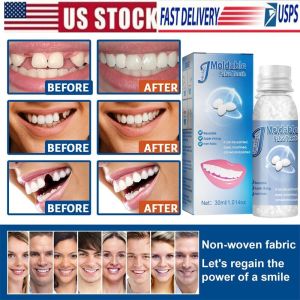 Original Falseteeth Glue Tooth Adhesive Teeth Replacement Material Gap Repair Resin Granules Denture  Repair Dental Filling False Tooth Hole gigi palsu30ml