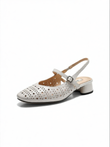 Belle | Soft Sheepskin Perforated Women Mules