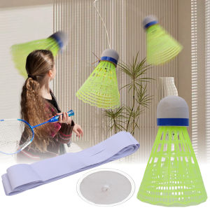 Luminous Single Badminton Trainers Stretch Professional Badminton Machine Robot Racket Training Sport Self-study Practice Training Accessories