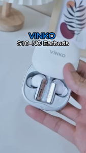 VINKO S10-NC หูฟังบลูทูธ TWS แบบอินเอียร์ รุ่น Bluetooth6.0 รองรับการหน่วงต่ำ หูฟัง True Wireles พร้อมระบบตัดเสียงรบกวน AI ไมค์ 4 ตัว ลดเสียงลมขณะออกกำลังกาย ANC + ENC เหมาะสำหรับเล่นเกม ทำงาน และออกกำลังกาย สั่งงานอัจฉริยะด้วยการแตะสัมผัส iPhone/Android