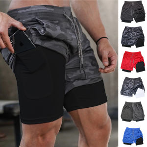 Mens Multi-Pocket Shorts Fitness Sports Shorts Casual Beach Workout Lined Tight Shorts Daily Style