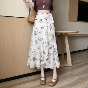 Floral Chiffon Beach Wrap Skirt Slim Sun-Protective