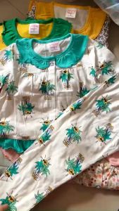 11-25kg BỘ tay dài quần dài bé gái mẫu cài nút dáng babydoll thun coton xuất dư mềm mịn đẹp- đồ ngủ bé gái 330