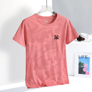 Breathable Quick-Dry Womens Running Yoga Tank Top Set Loose Ice Silk Short Sleeve T-Shirt Neutral Crewncked Summer Clothing