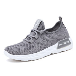 JIFANPAUL | Womens Plus Size Breathable Fly-Knit Flat Soft-Soled Casual Sport Shoes