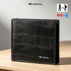VOCOAL RFID Block Wallet Mens Wallet Cash Slot Simple Short Wallet Soft PU Business Wallet Retro Wallet Multi-Card Travel Purses Coin Pouch ID Credit Cards Holders