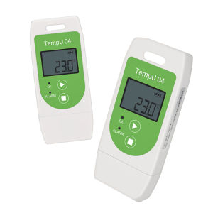 USB Temperature Data Logger TempU03 TempU04 Datalogger 32000 Point PDF Report Temperature Data Recorder for Storage Cold Chain
