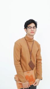 JB Turtle Neck Rib Bary Light Brown