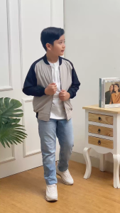 Libra - Jaket Bomber Varsity kanvas Anak laki Laki umur 1 2 3 4 5 6 7 8 9 10 11 12 13 14 Tahun Keren Kece Terbaru Original Premium