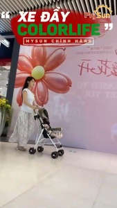 Xe đẩy ngồi du lịch cho em bé 6 tháng 1 2 3 4 tuổi gấp gọn Colorlife MySun