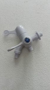 [ VIENA ] Kran Cabang Keran Air Double Keran Shower PVC Soligen S9 Engkol Putih