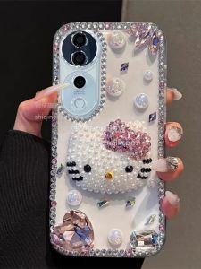 Vivo S20 pro Full Cover Anti-Fall Diamond Encrusted Cartoon Phone Case Womens Style Luxury Heart Shaped Acrylic Protective Shell