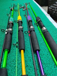 cod joran pancing sambung 2 fiber solid panjang 165cm murah 1pcs untuk diempang dan dilaut untu ikan ukuran sedang dan besar joran kuat