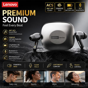 Lenovo | New Lenovo LE209 Wireless Bluetooth Earphone ANC Noise Reduction HiFi Music Bluetooth Headphone 30H Battery Life Gaming Headset