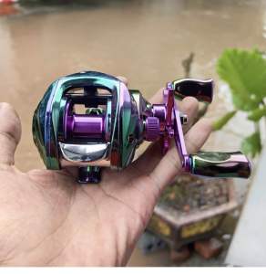 Máy ngang câu cá - Câu lure cao cấp XC3 màu sắc titan ánh tím