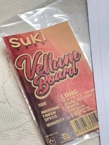 Nice Quality Suki Vellum Board – Long Size 8.5x13” Matte 180gsm (10 Sheets)