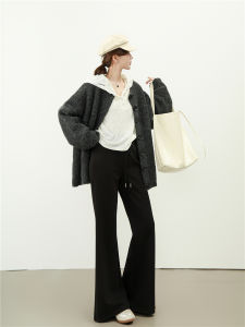 Cheese Customization ◆ Yuppie Block Korean Wear Loose-Fitting Comfortable Sweater Outwear Womens Thickened Autumn and Winter Knitting Cardigan