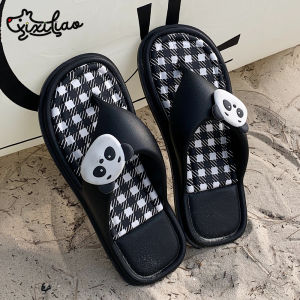 Summer Outdoor Polka Dot Cat Thong Slippers Womens Soft Bottom Beach Sandals Anti-Slip Comfortable EVA Flat Heel Casual Slippers