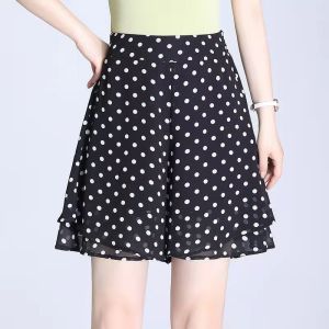 สูง เอว ขากว้าง ผ้าชีฟอง กระโปรง กางเกง ฤดูร้อน น้ำหนักเบา ทรงเอ สั้น กางเกง หลวม ลำลอง ห้าสิบบาง กางเกง พลัสไซส์