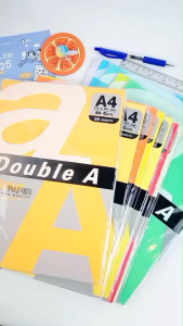 กระดาษสี Double A ขนาด A4 80 แกรม 25 แผ่น