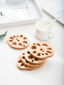 Thảm Cốc Gỗ Nguyên Khối Kiwi Tea Cup Mat Gối Cốc Cà Phê Cách Nhiệt Hình Tròn Nguyên Liệu Tự Nhiên Phụ Kiện Nhà Bếp Thủ Công