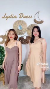 ZEALO Lydia Spaghetti Bustier Midi Dress Linen Small Medium Black Choco Rust Forest Green Choco Raspberry Royal Blue Army Green Olive Magenta Dust Blue Hot Pink Peri Light Mocha Skintone Powder Blue Mauve