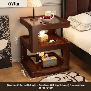 OYIla | Multifunctional Home Furniture Square Real Wood Side Table
