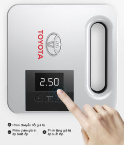[Bảo hành 6 tháng] Bơm lốp ô tô cầm tay màn hình led đồng hồ điện tử tự ngắt Toyota cao cấp bộ máy bơm lốp bánh xe oto xe hơi công suất lớn đa năng