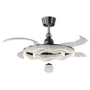 FANZHEN | Invisible Luxury Design Lighting Fan with Wavy Ice Crack Pattern