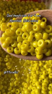 Manik Pasir 3mm or 4 mm Seed Beads Assorted solid colors for diy beading jewlery making necklace bracelet crafts (10 grams)