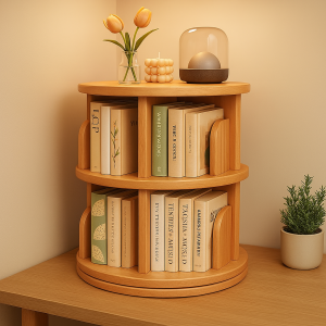 ZHUOHE | Rotating 360 Degree Desktop Bookshelf Circular Design