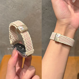 Cute Metal Clasp Xiaomi Bracelet Bands Thin Nylon Woven for 9 Pro/8 Pro and NFC Versions