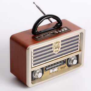 Wooden Vintage Wireless Bluetooth Speaker 4.0 Mobile Phone Plug-in Card Outdoor Sound Box Mini Subwoofer FM Radio