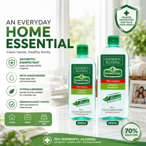 Green Cross Isopropyl Alcohol 70% Solution with Moisturizer Disinfectant Antiseptic Disinfectant