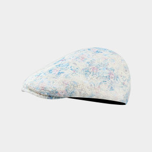 BILLI ZILLY | Casual Embroidered Duckbill Cap Womens Spring Summer Thin Breathable Beret Hat Artistic Face Slimming Forward Cap