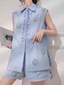 Bộ Đồ Hè Thanh Lịch Hai Mảnh Thêu Ren